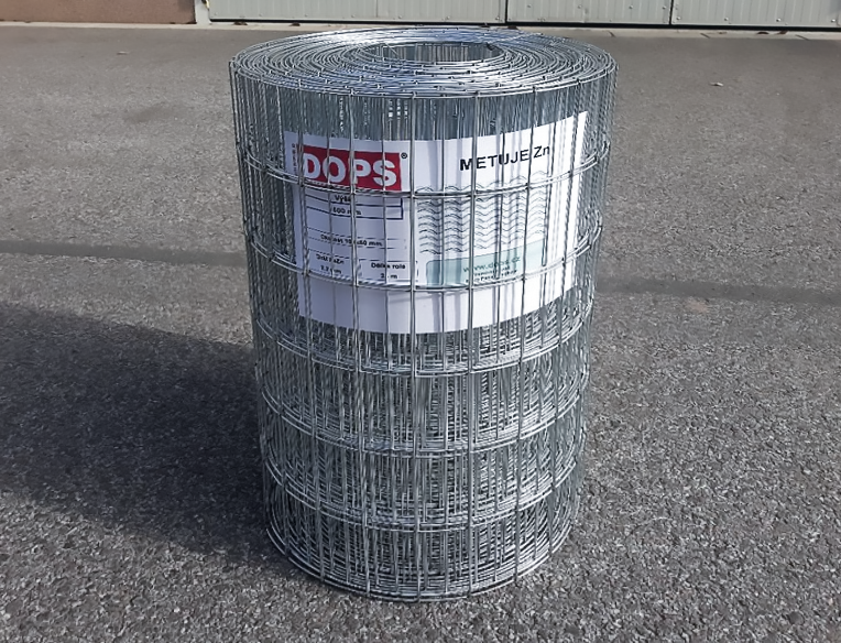 Welded galvanized mesh Metuje - galvanized - height 60 cm, mesh 100*50 mm, roll 25 m