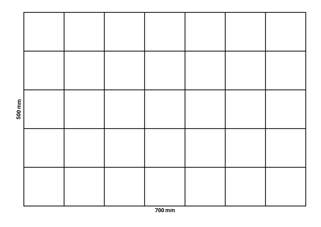 Gabion net 700x500 mm, mesh 100x100 mm