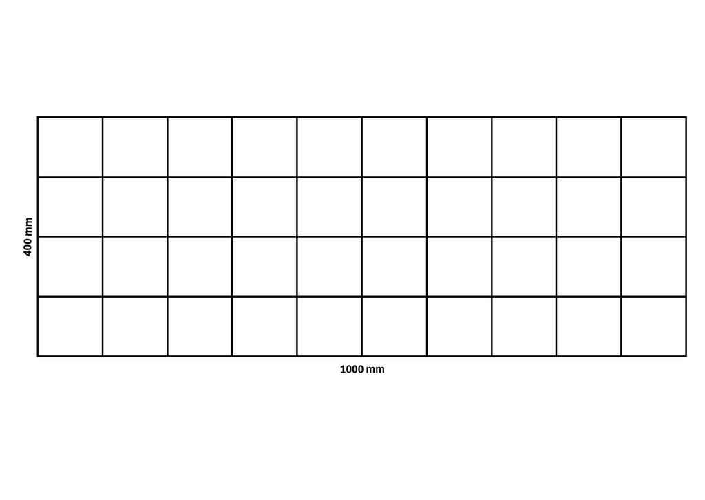Gabion net 1000x400 mm, mesh 100x100 mm