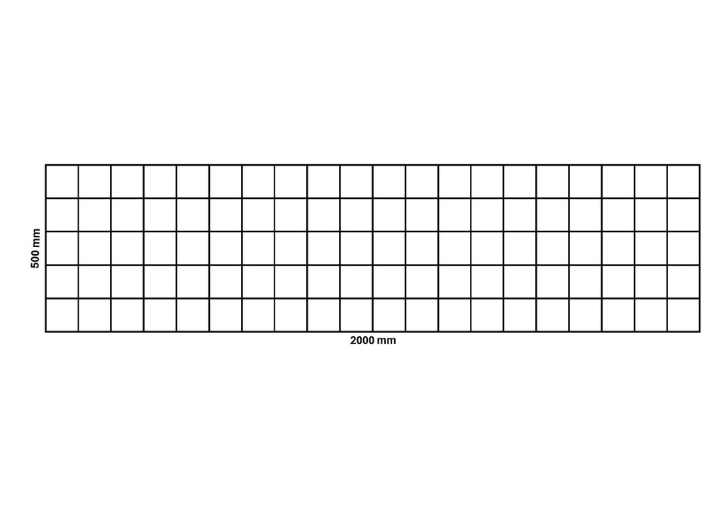 Gabion net 2000x500 mm, mesh 100x100 mm