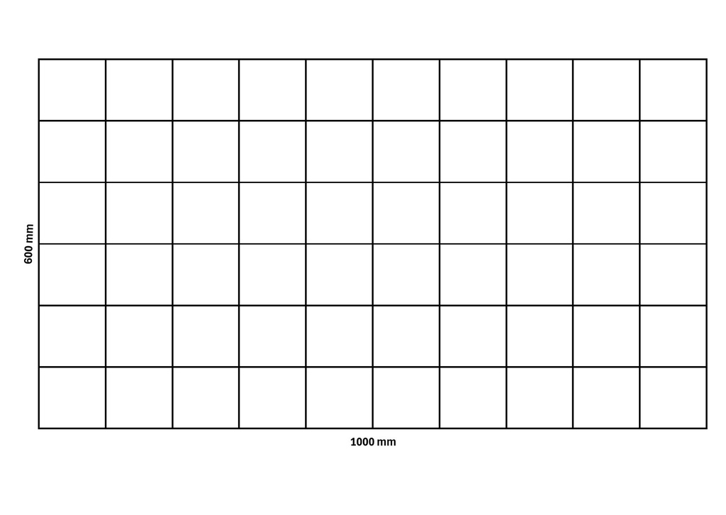 Gabion net 1000x600 mm, mesh 100x100 mm