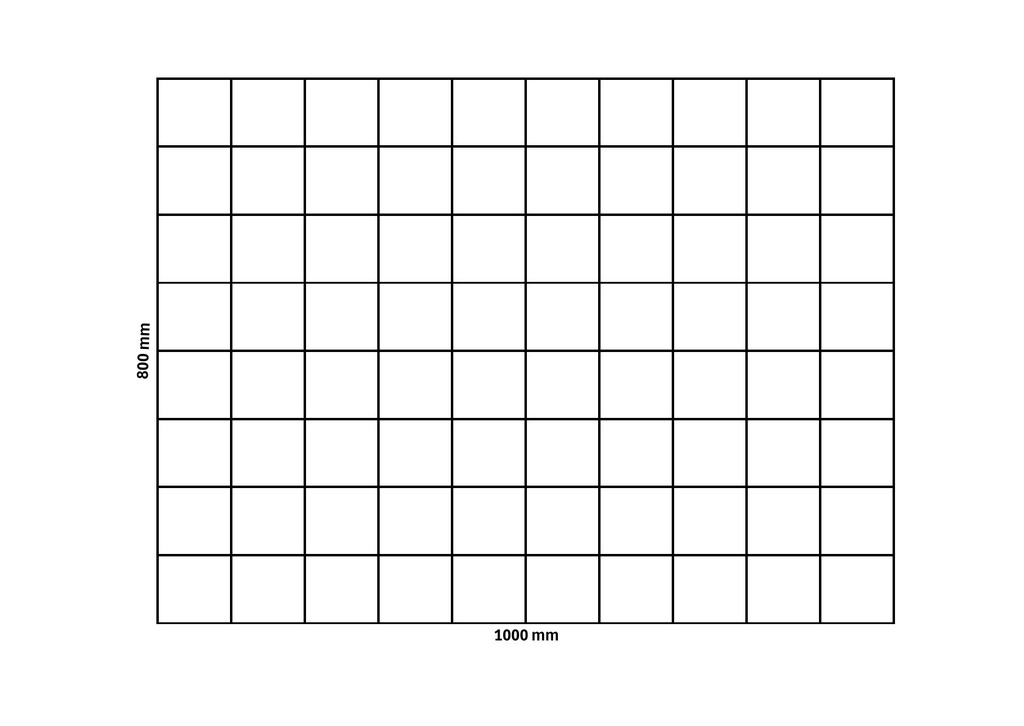 Gabion net 1000x800 mm, mesh 100x100 mm
