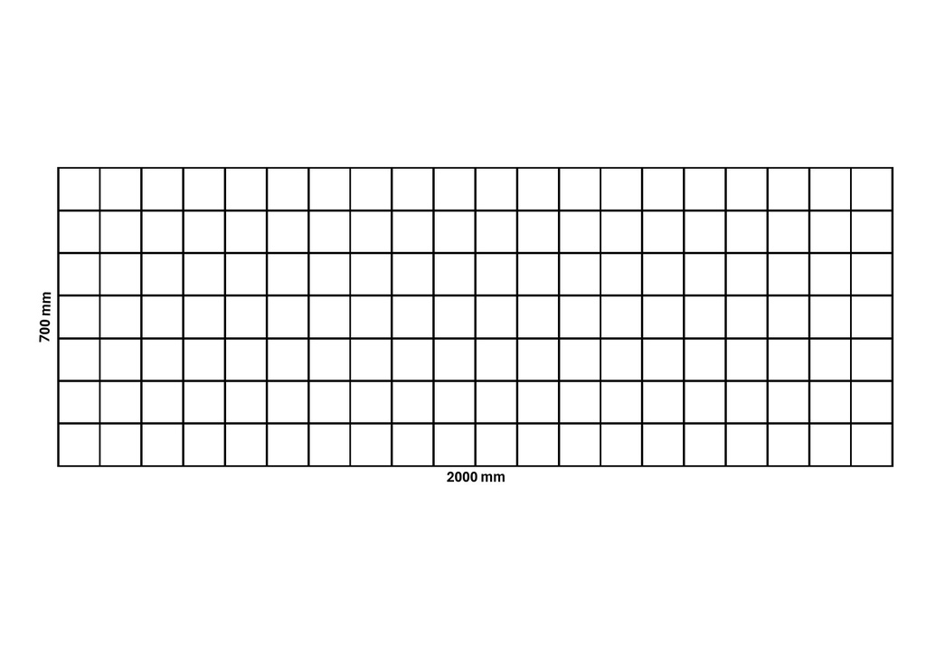 Gabion net 2000x700 mm, mesh 100x100 mm