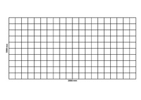 Gabion net 2000x1000 mm, mesh 100x100 mm