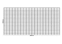 Gabion net 2000x1000 mm, mesh 100x50 mm