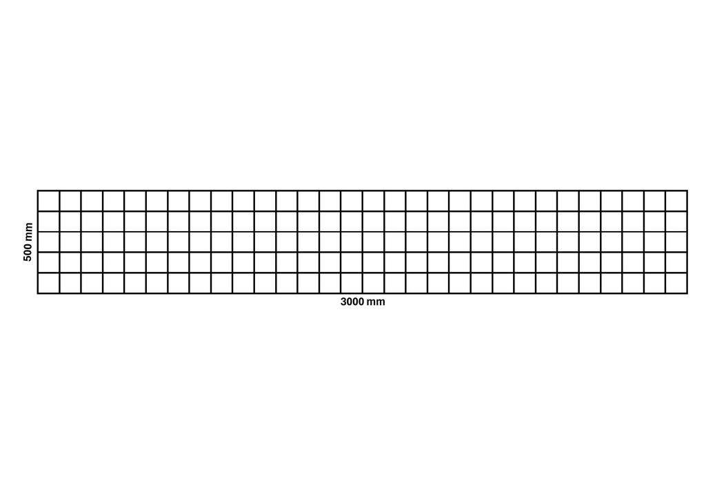 Gabion net 3000x500 mm, mesh 100x100 mm