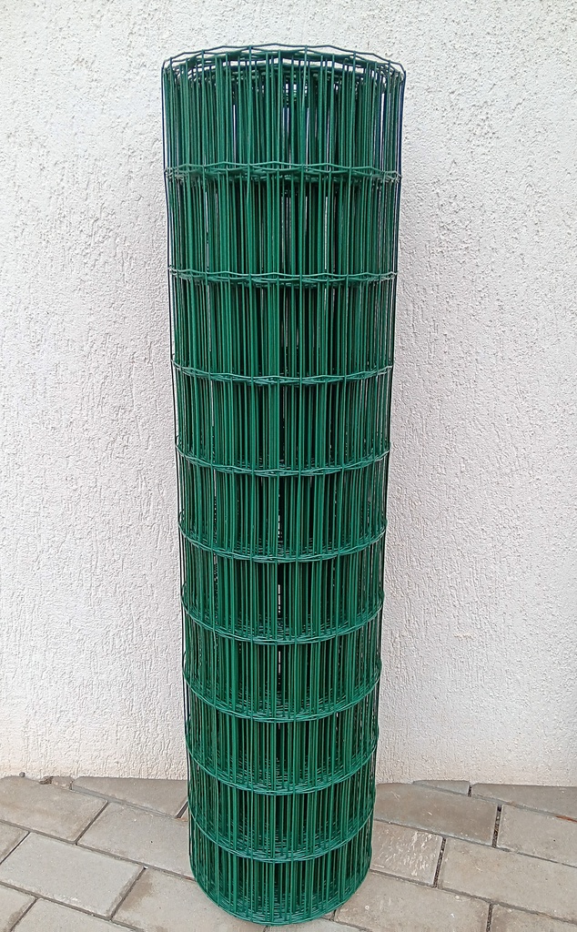 Welded plastic coated mesh Metuje - green - height 100 cm, mesh 100*50 mm, roll 25 m