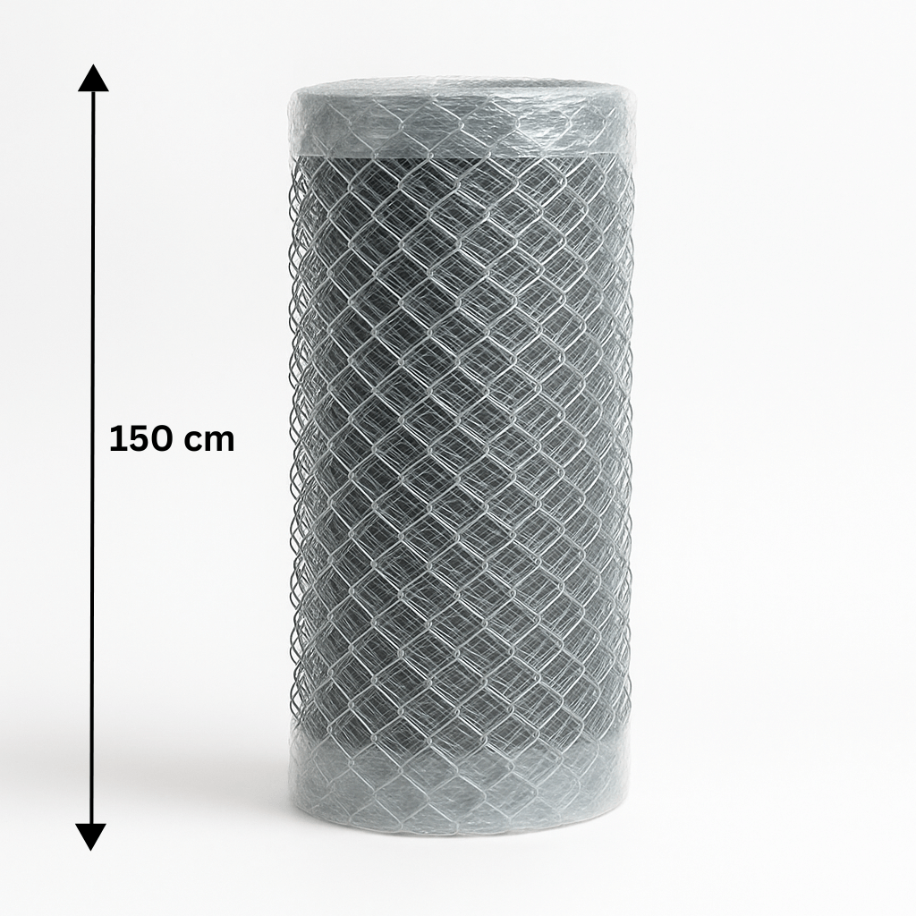Galvanized mesh 150 cm, 25 m roll