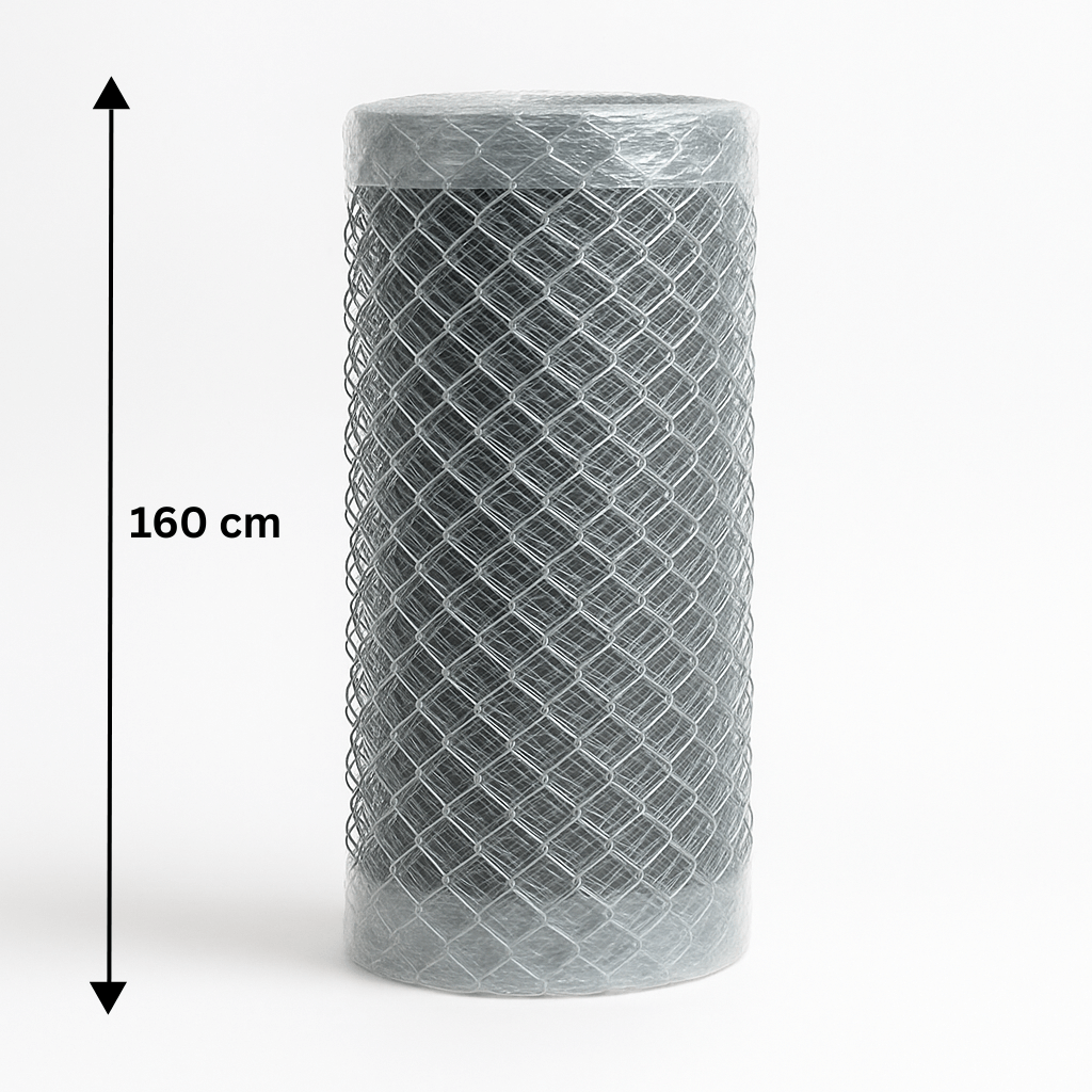 Galvanized mesh 160 cm, 25 m roll
