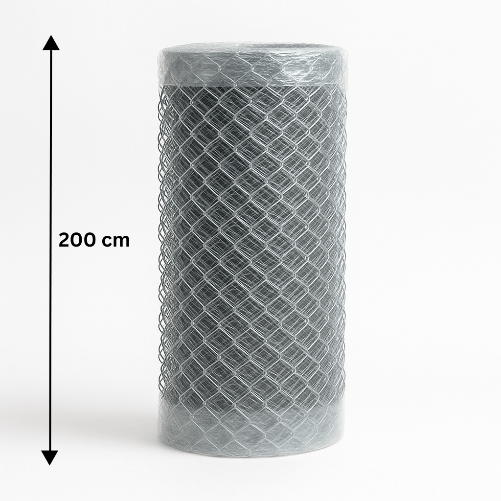 Galvanized mesh 200 cm, roll 15 m