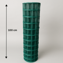 Welded plastic coated mesh Metuje - green - height 100 cm, mesh 100*75 mm, roll 25 m