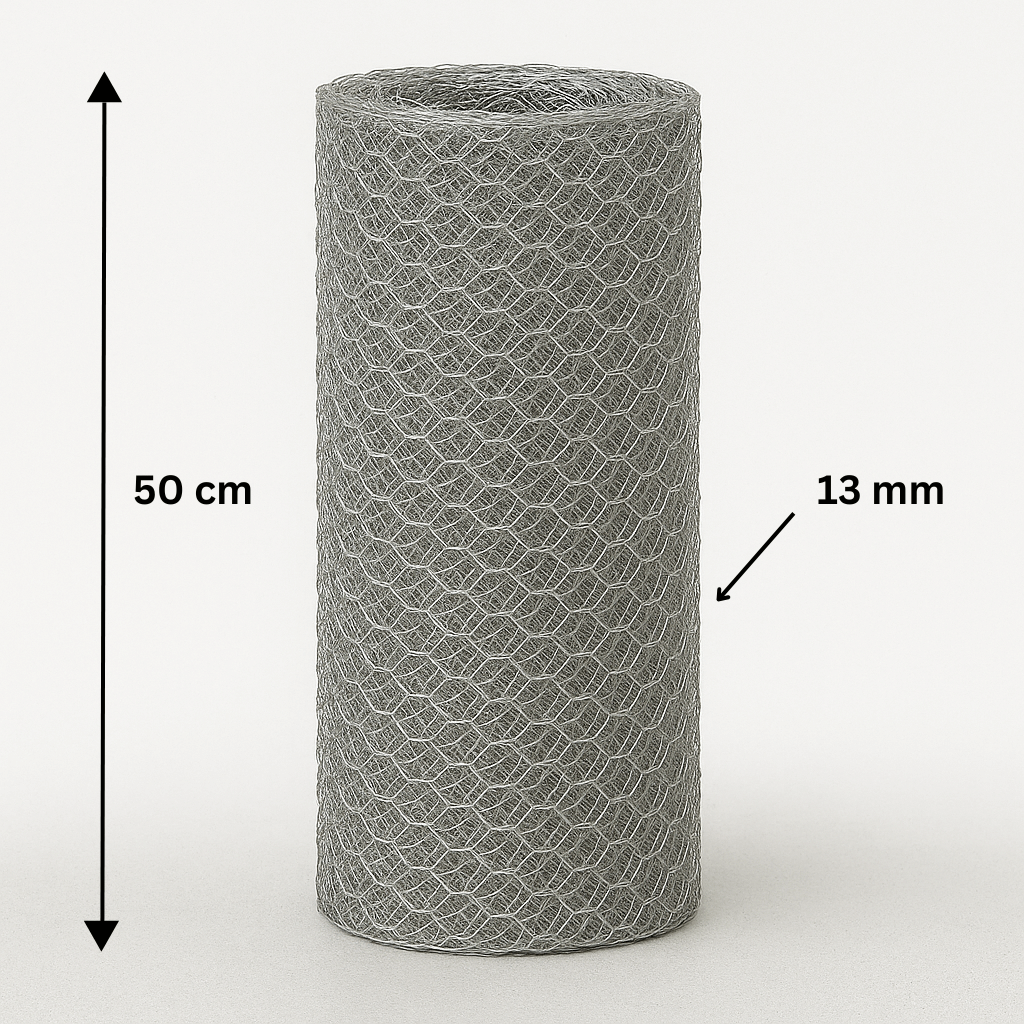 Hexagonal galvanized mesh 13/0.7/500/10m