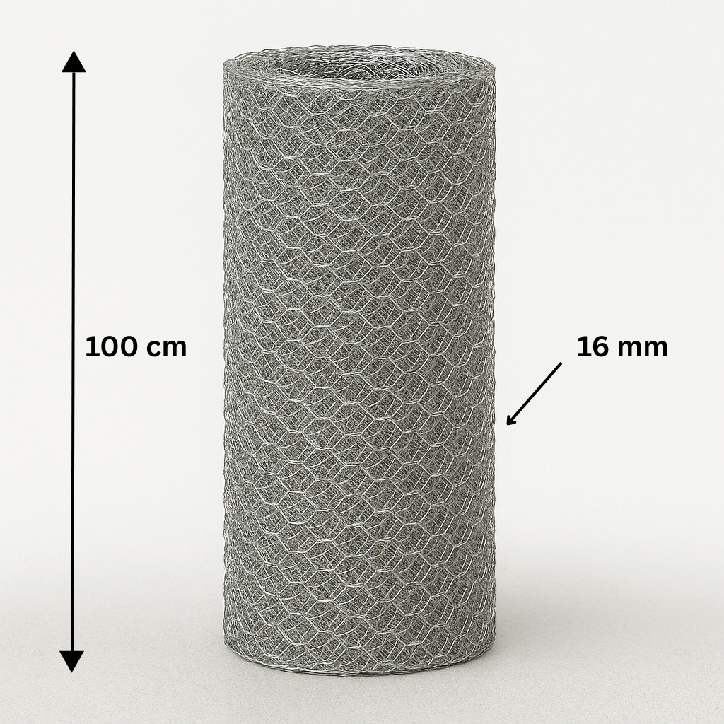 Hexagonal galvanized mesh 16/0.7/1000/10m