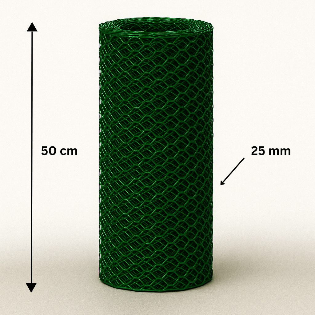 Hexagonal poplast netting 25/1.0/500/10m