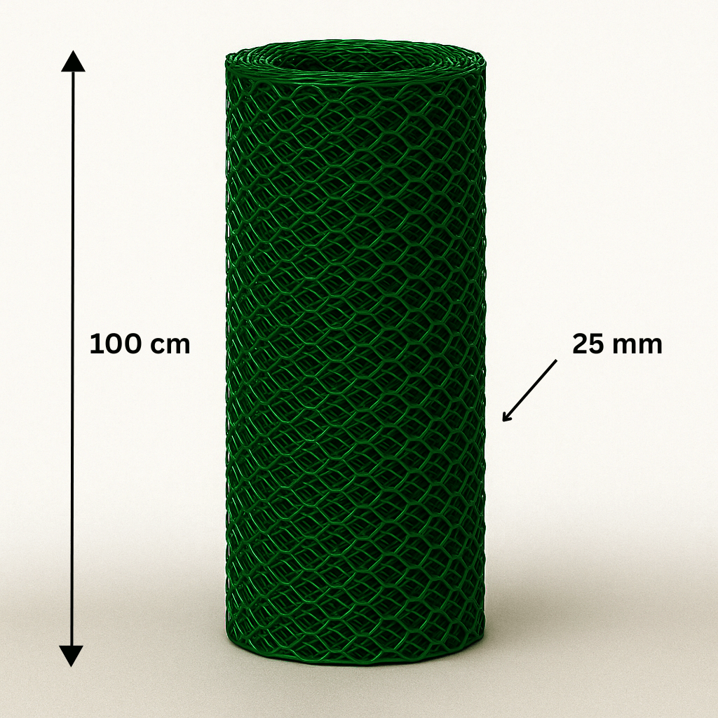 Hexagonal poplast netting 25/1.0/1000/25m