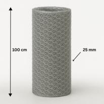 Hexagonal galvanized mesh 25/0.8/1000/25m