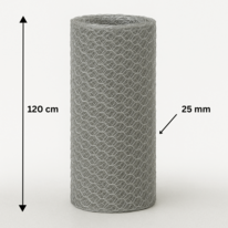 Hexagonal galvanized mesh 25/0.8/1200/25m