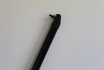 Upright black plasticised 38/1500 